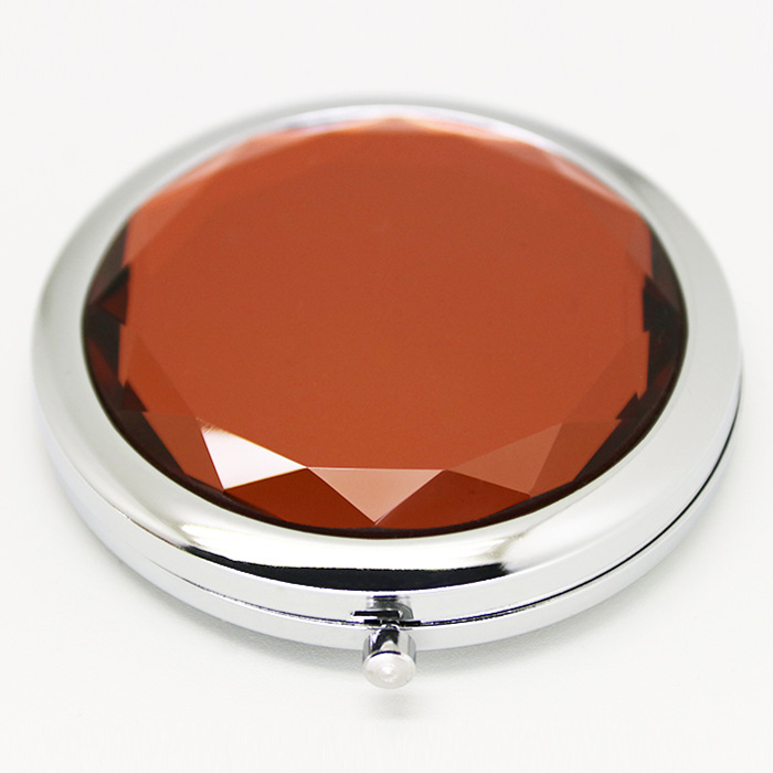 Folding Crystal Round Cosmetic Mirrors--2.76"*2.76" 6