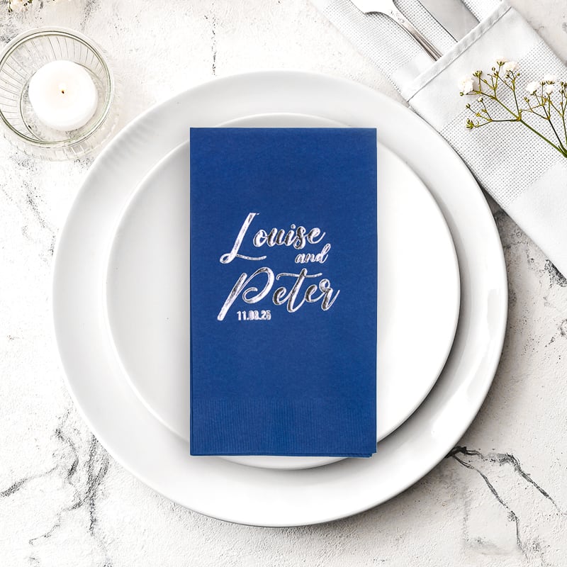 Foil Stamped Dinner Napkins 16