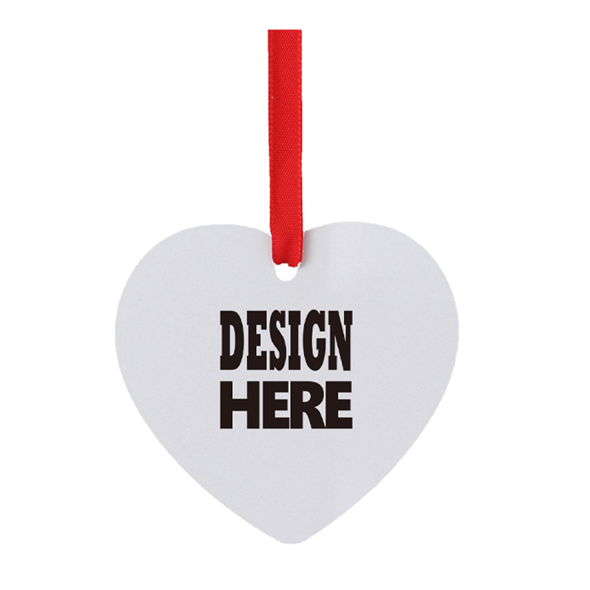 MOQ50 Personalized Heart-Shaped Aluminum Christmas Ornament 1