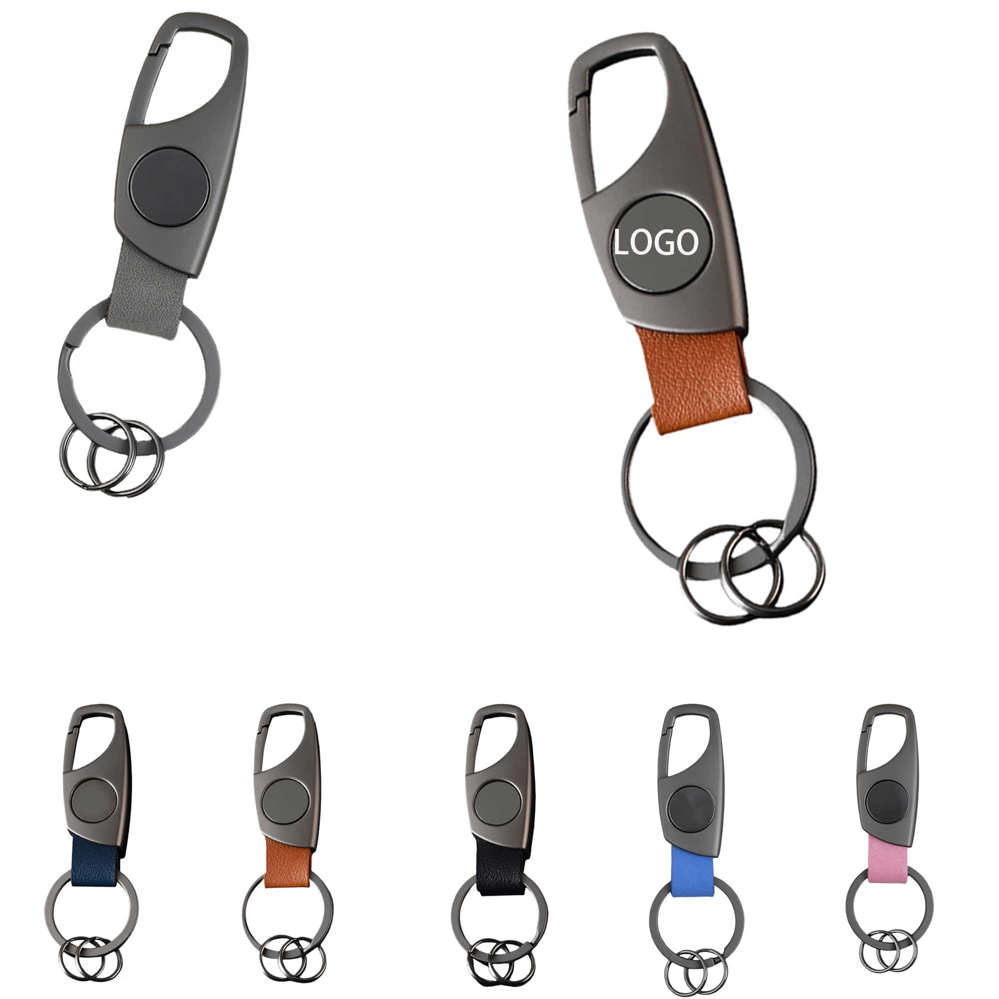Stainless Steel Leather Keychain 3