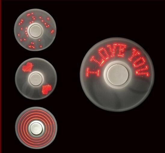 Pre-programmed LED Custom Message Light Up Fidget Spinner 11
