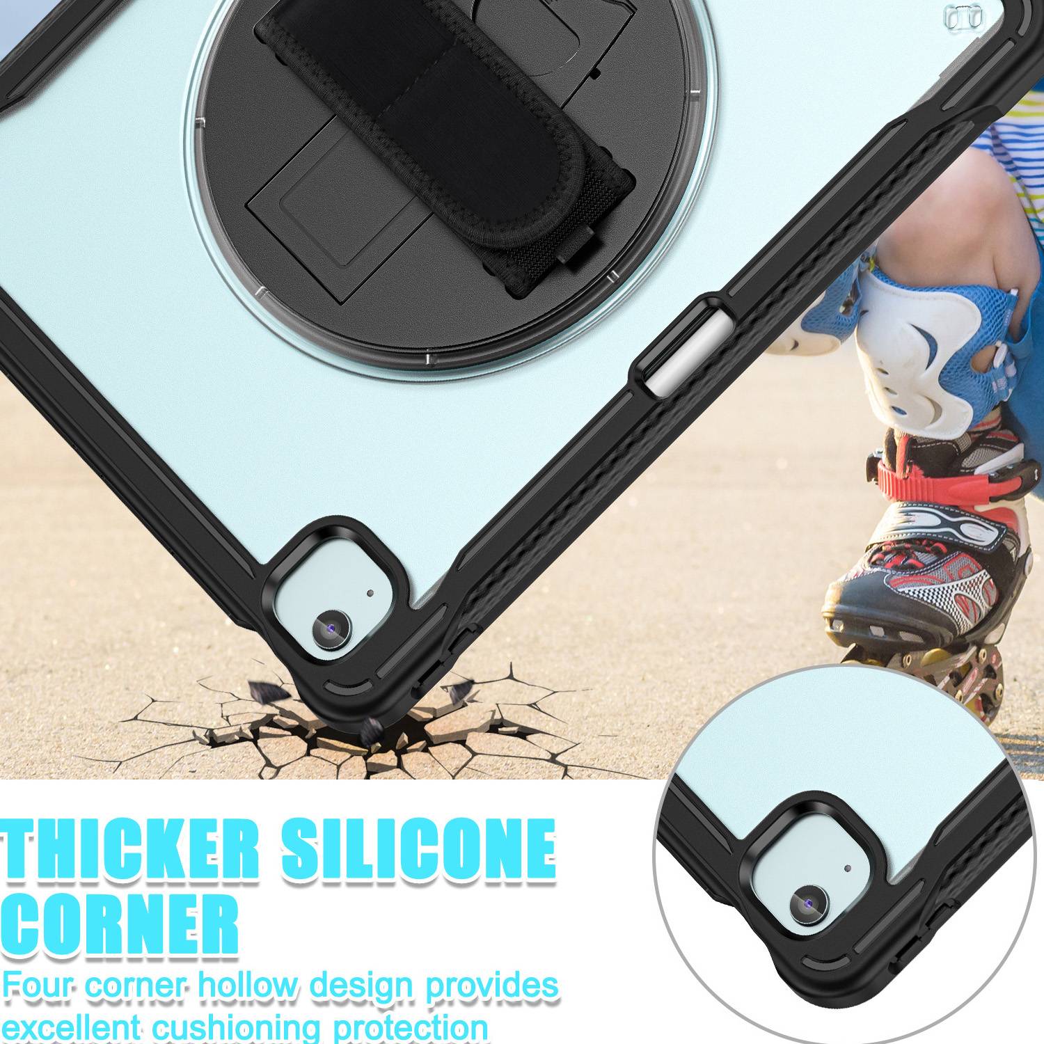 iPad tablet case w/ rotating hand strap 7
