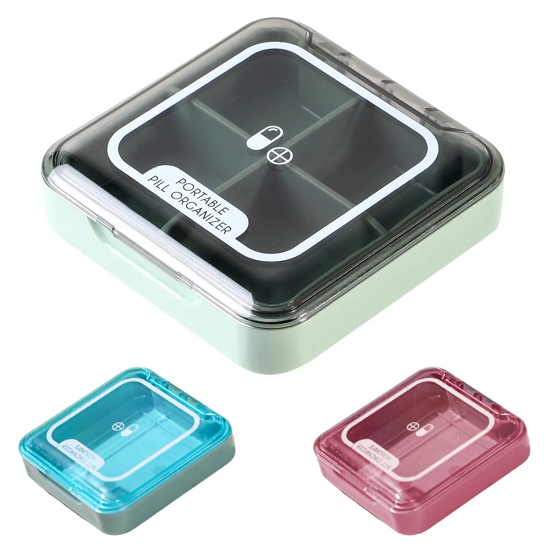 4 Compartments Pill Case 5
