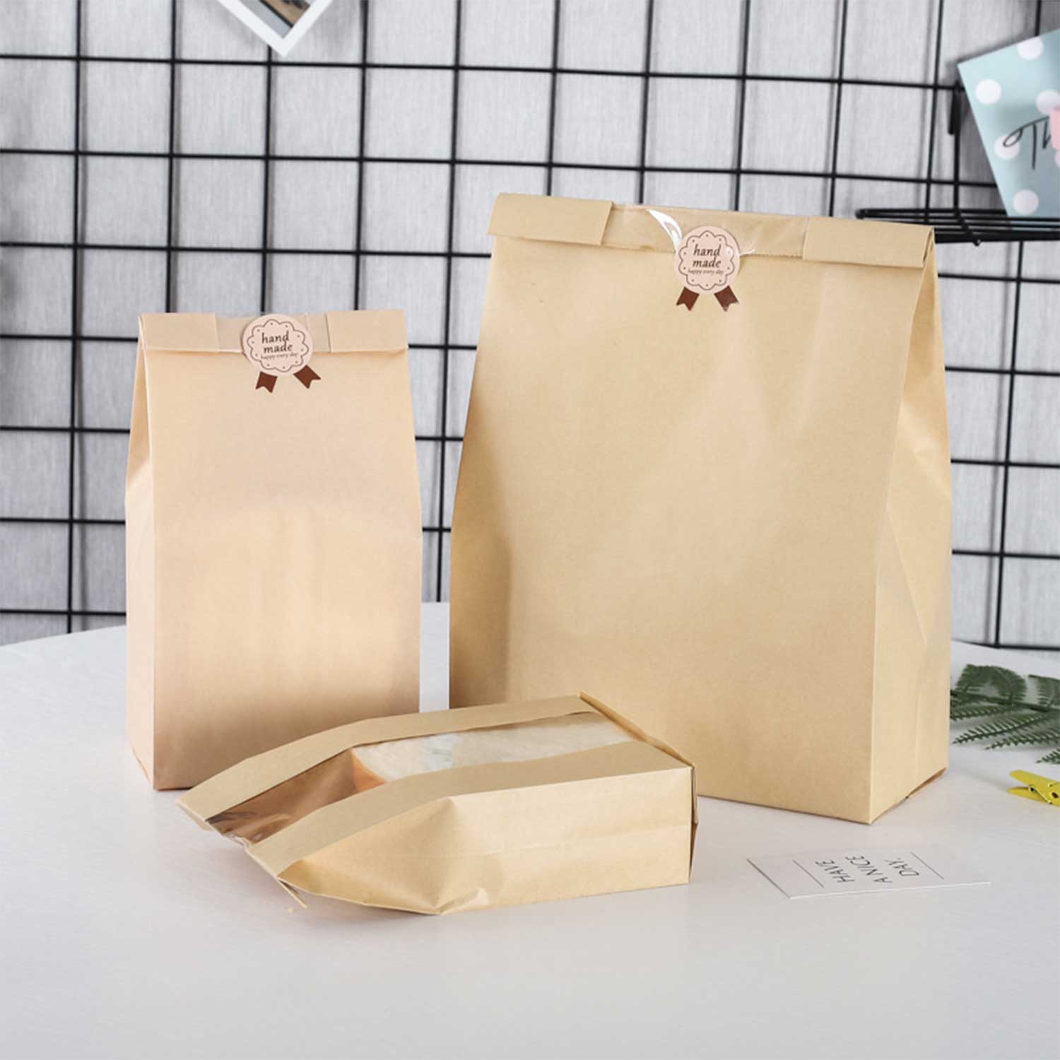 paper bags w/ widow 5