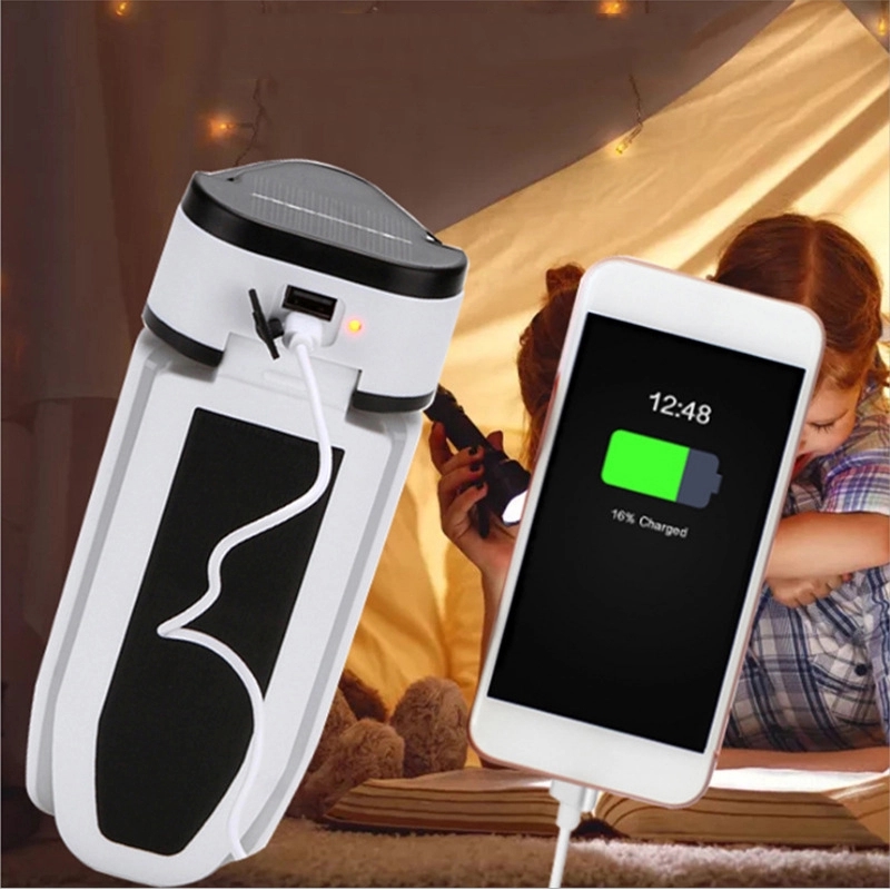 Custom Collapsible Clover Style LED Solar Lantern 8