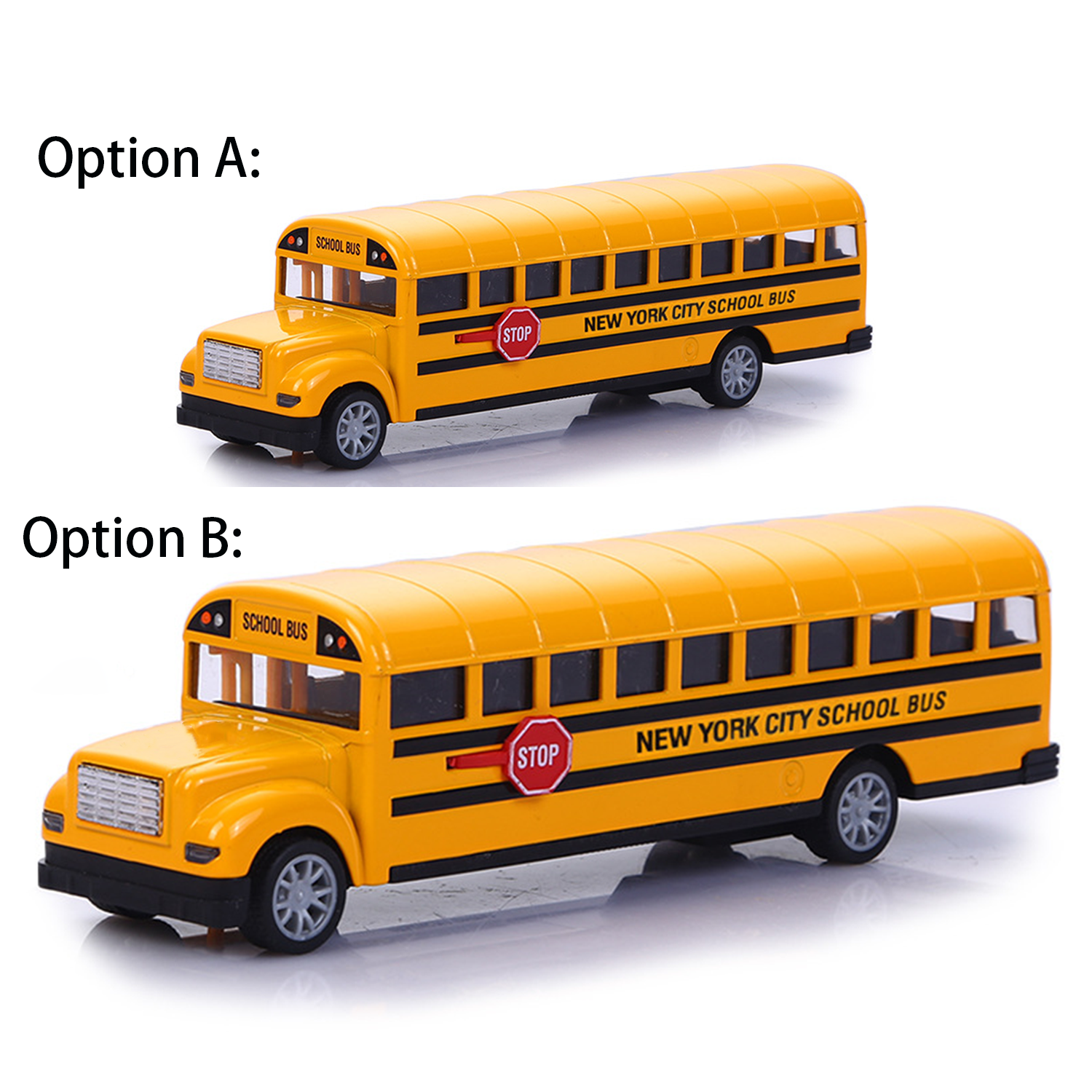Toddlers Alloy School Bus Model Pull Back Toys 3
