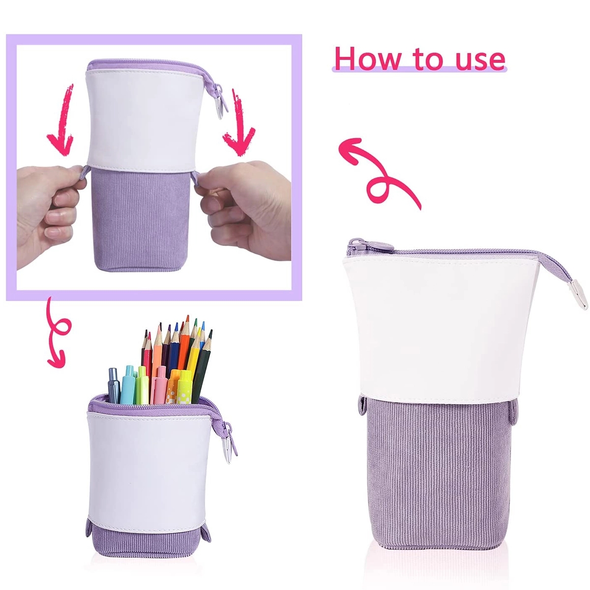 Pen Pencil Telescopic Holder Stationery Case 3