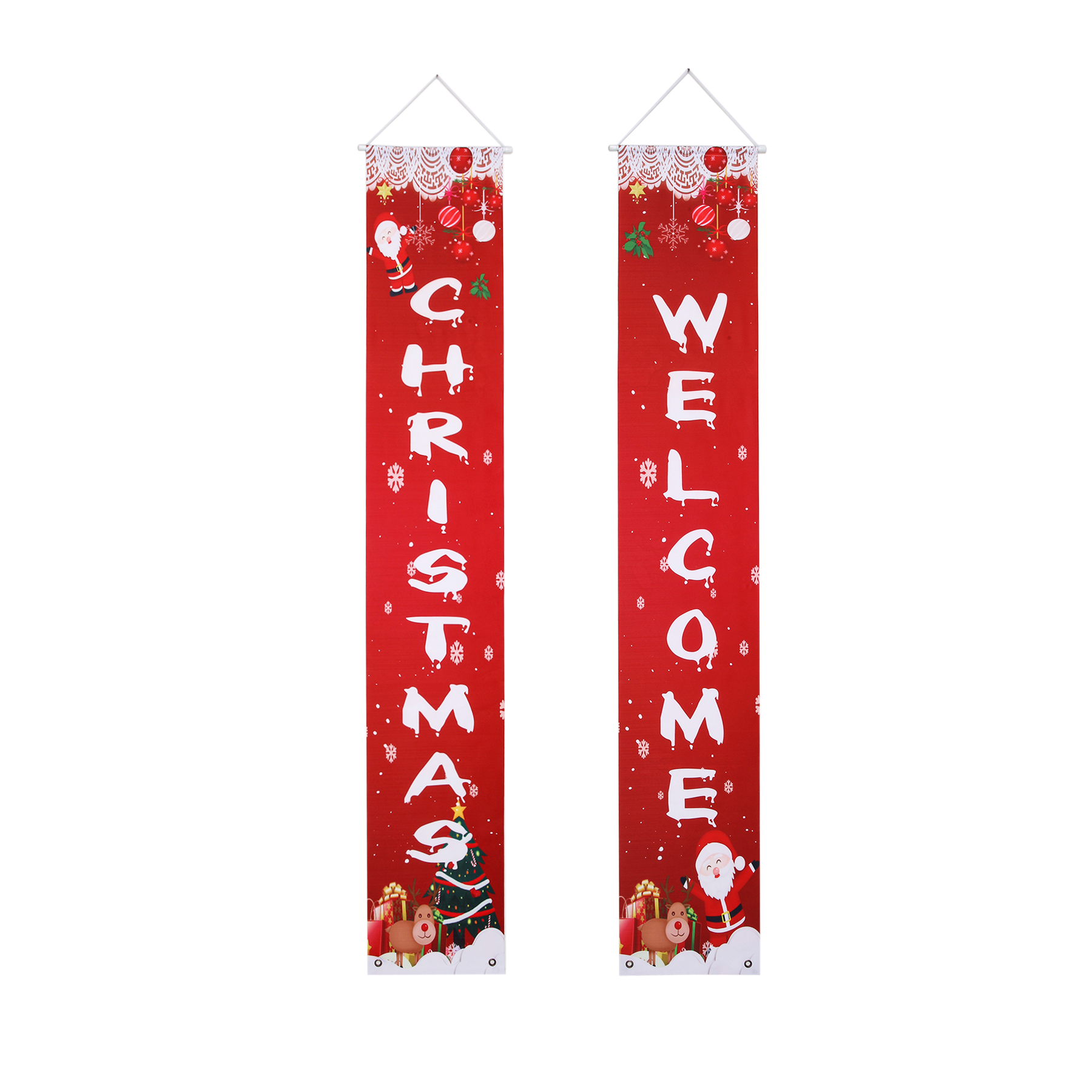 Custom Oxford Couplets Welcome Porch Banner Set 6