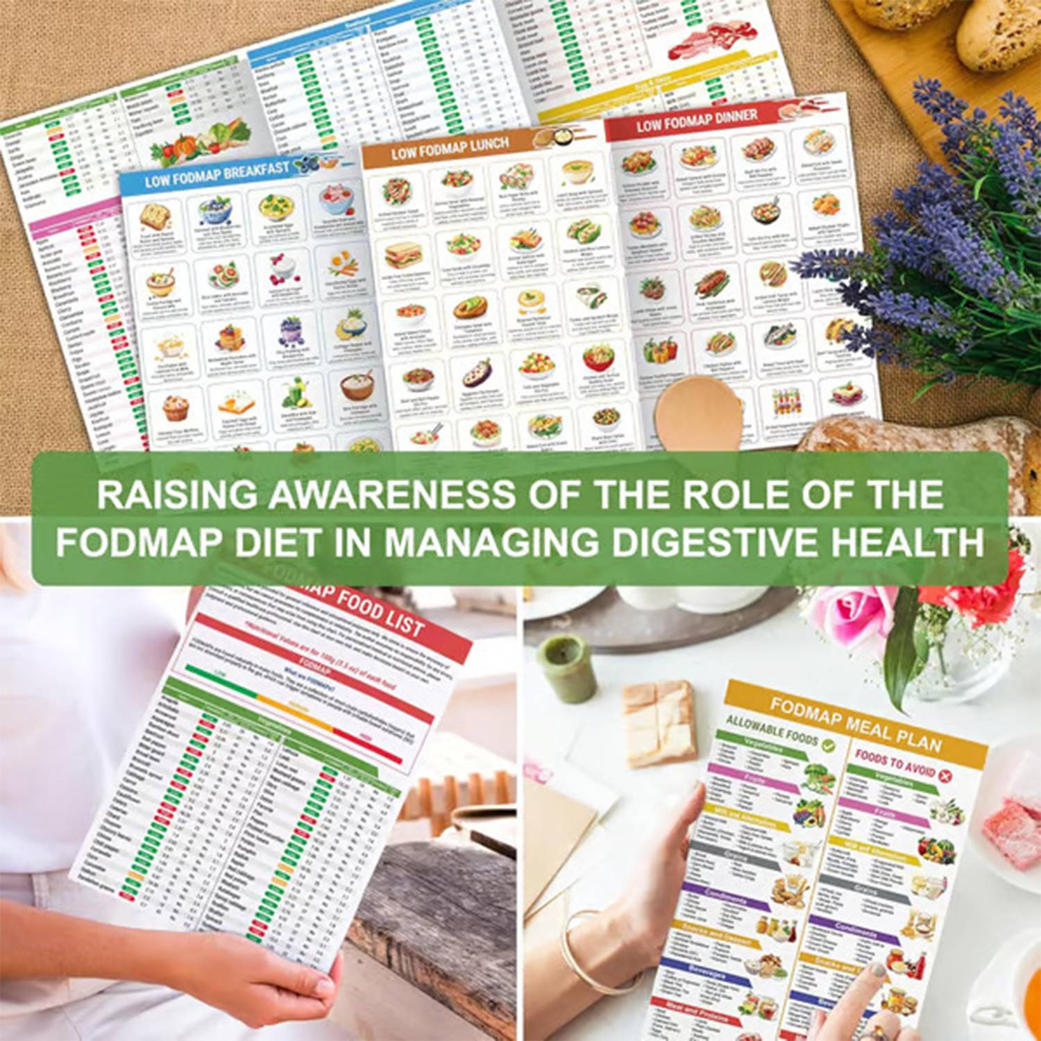 2-Pack Laminated Diabetes Food List Grocery Guide Pamphlet 5