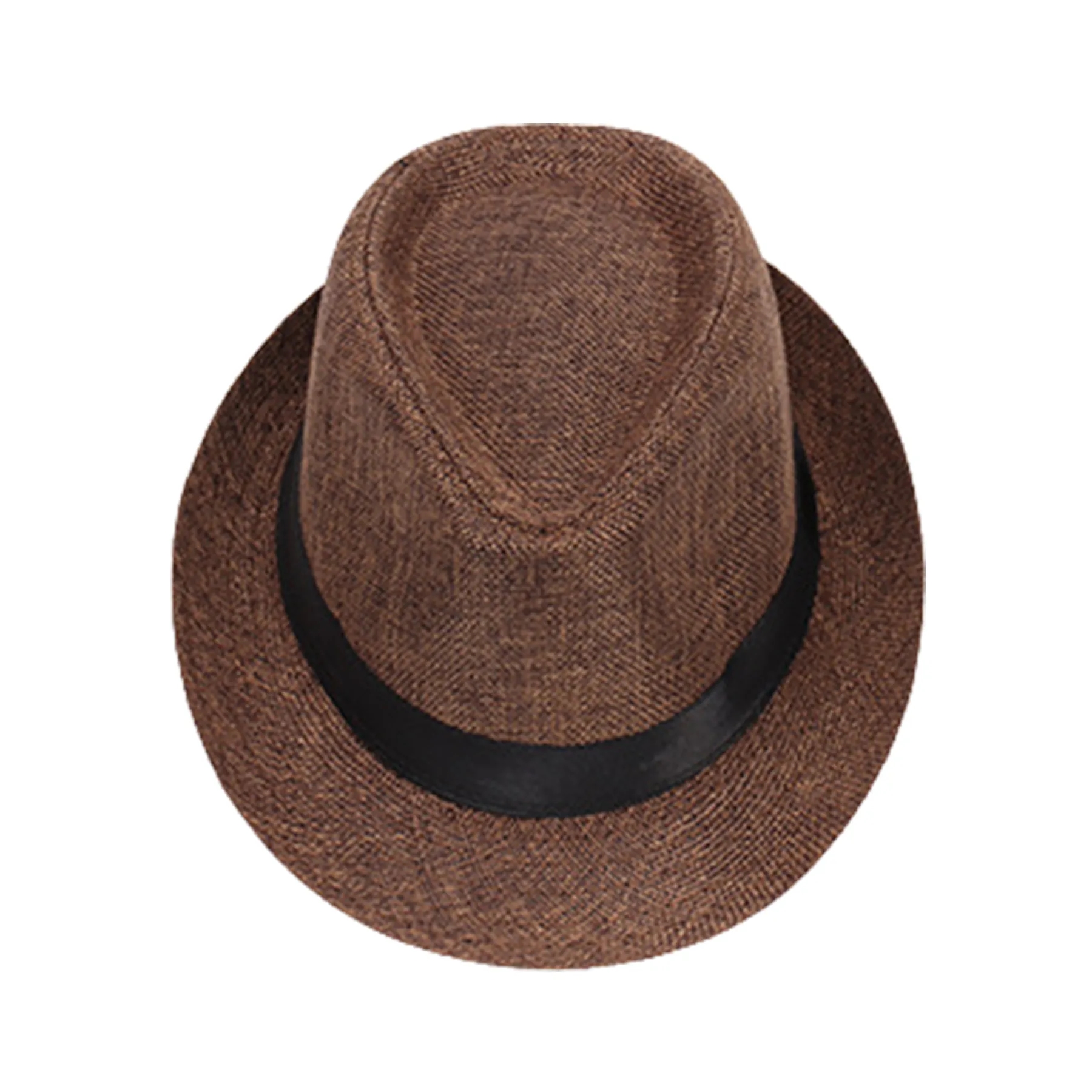 Solid Color Linen Rolled Brim Sun Hat 4