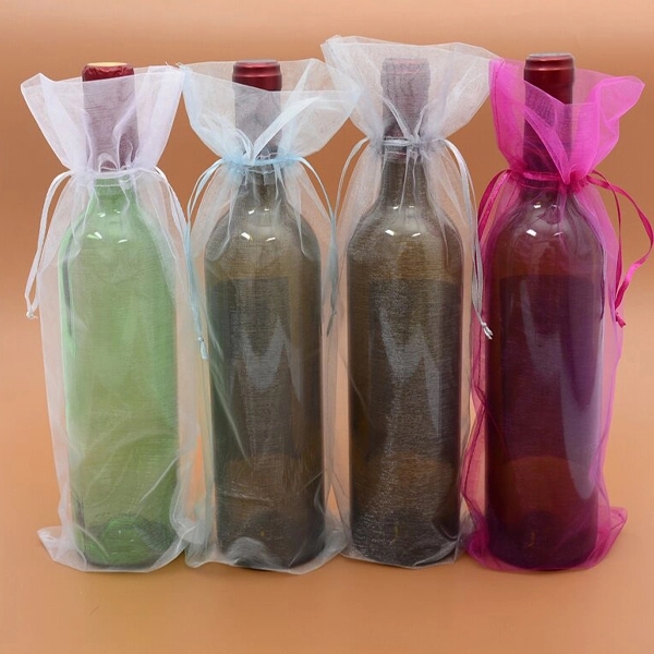 Organza Drawstring Wine Bags 8