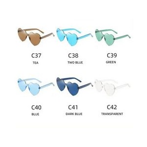 Customizable Heart Shape Eyewear Colored Sunglasses 4