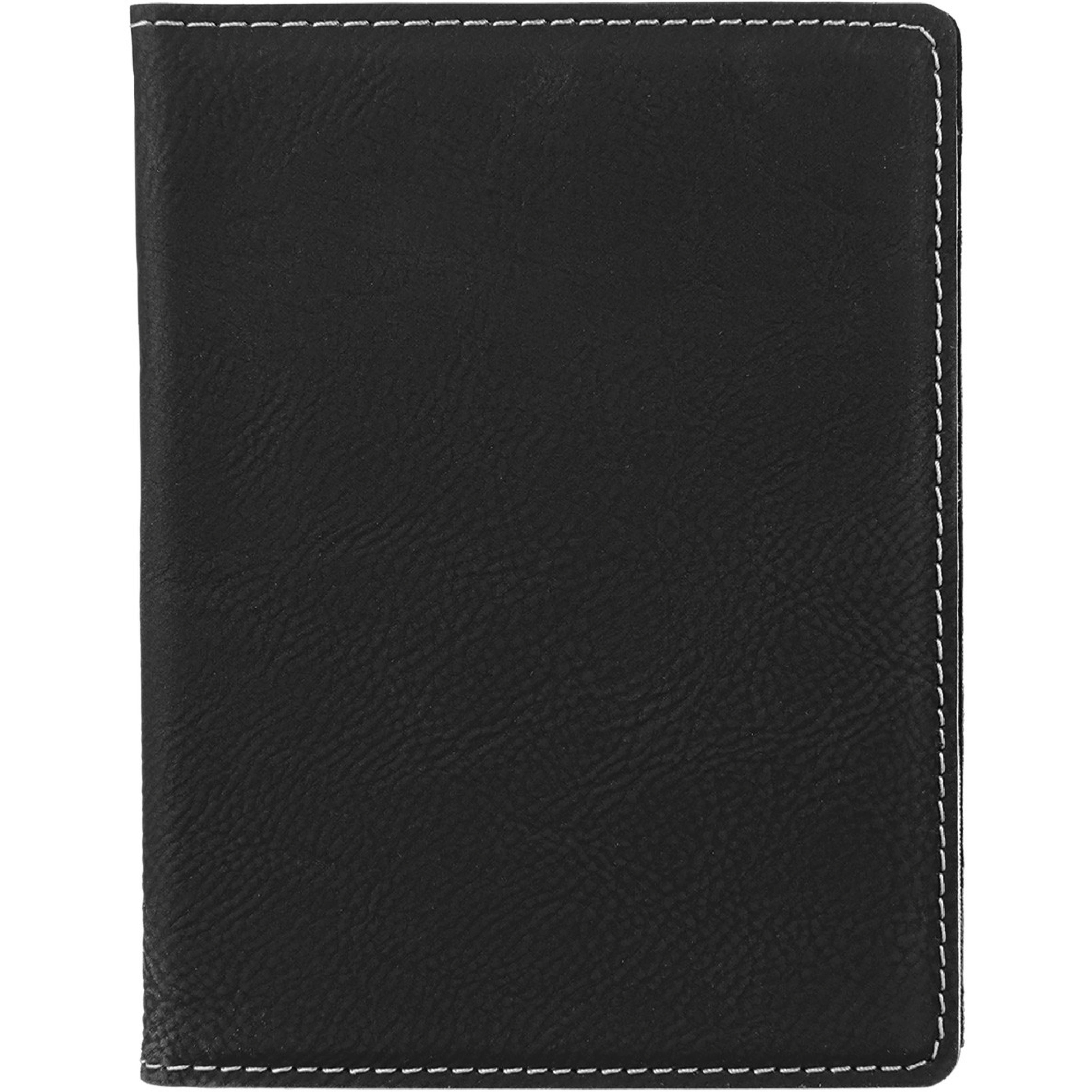Black/Silver Leatherette Passport Holder 7