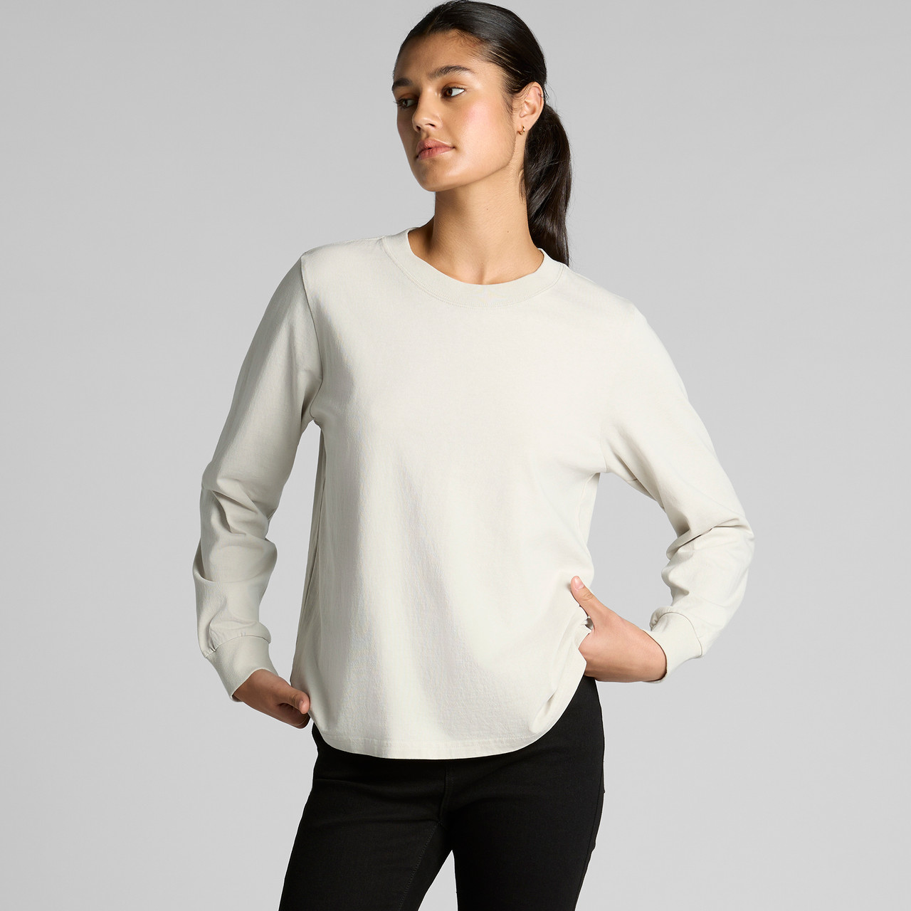 Wo's Heavy Faded L/S Tee | 4083 2