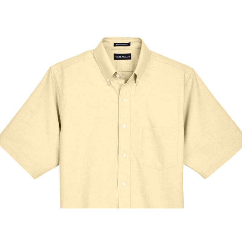 UltraClub Men's Classic Wrinkle-Resistant Short-Sleeve Oxford 16