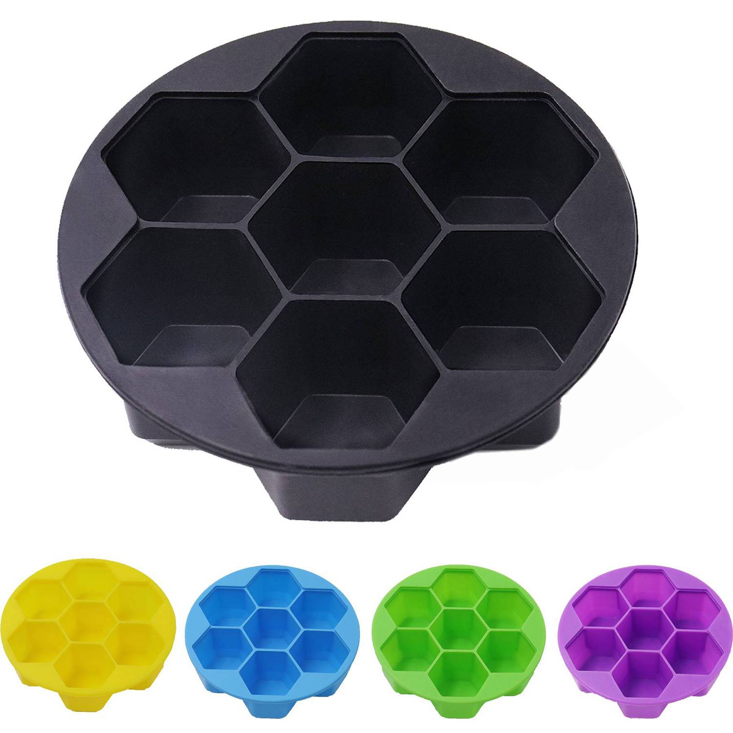 Silicone Honeycomb Ice Cube Tray Mold w/ Lid 8