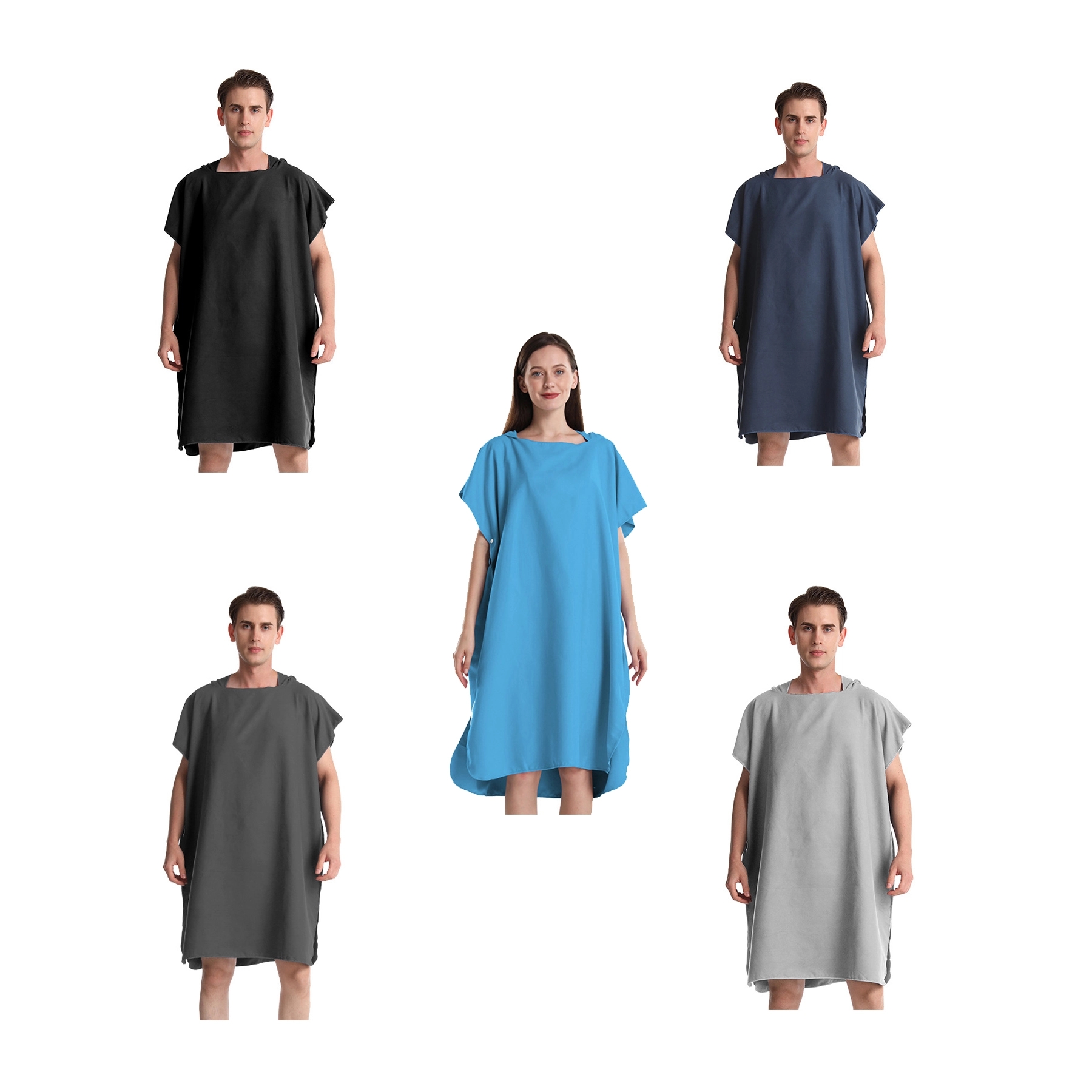 Surf Poncho Changing Beach Towel Robe With Hood 3