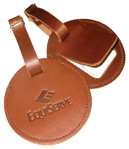 Round Leather Bag ID Tag 2