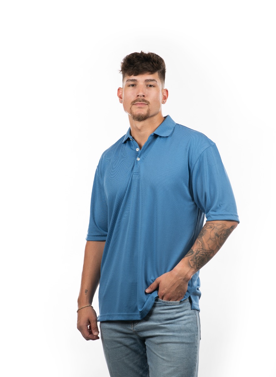 Sierra Pacific Men's Moisture Wicking Knit Polo Shirt 2