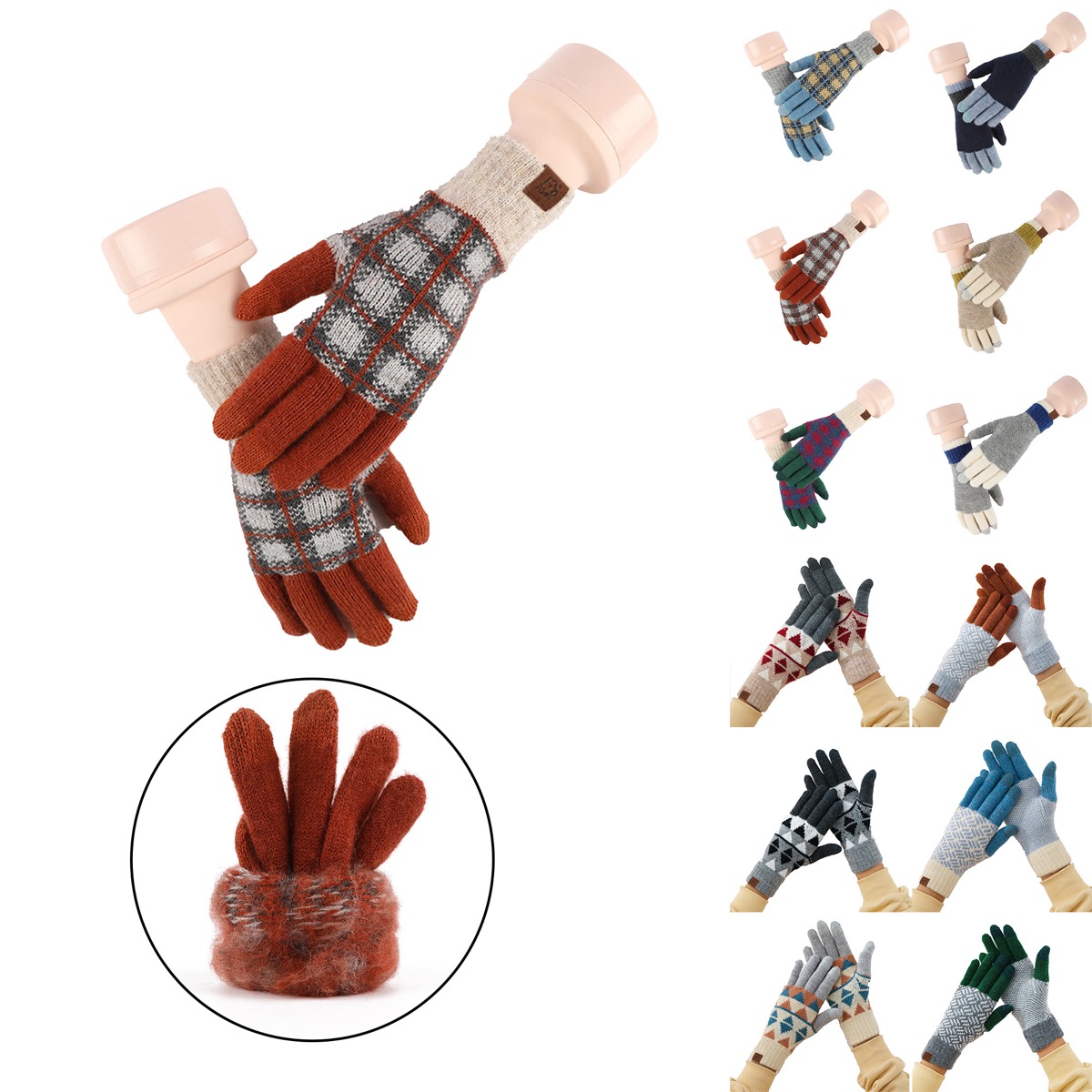 Knitted Touchscreen Winter Outdoor Gloves 3