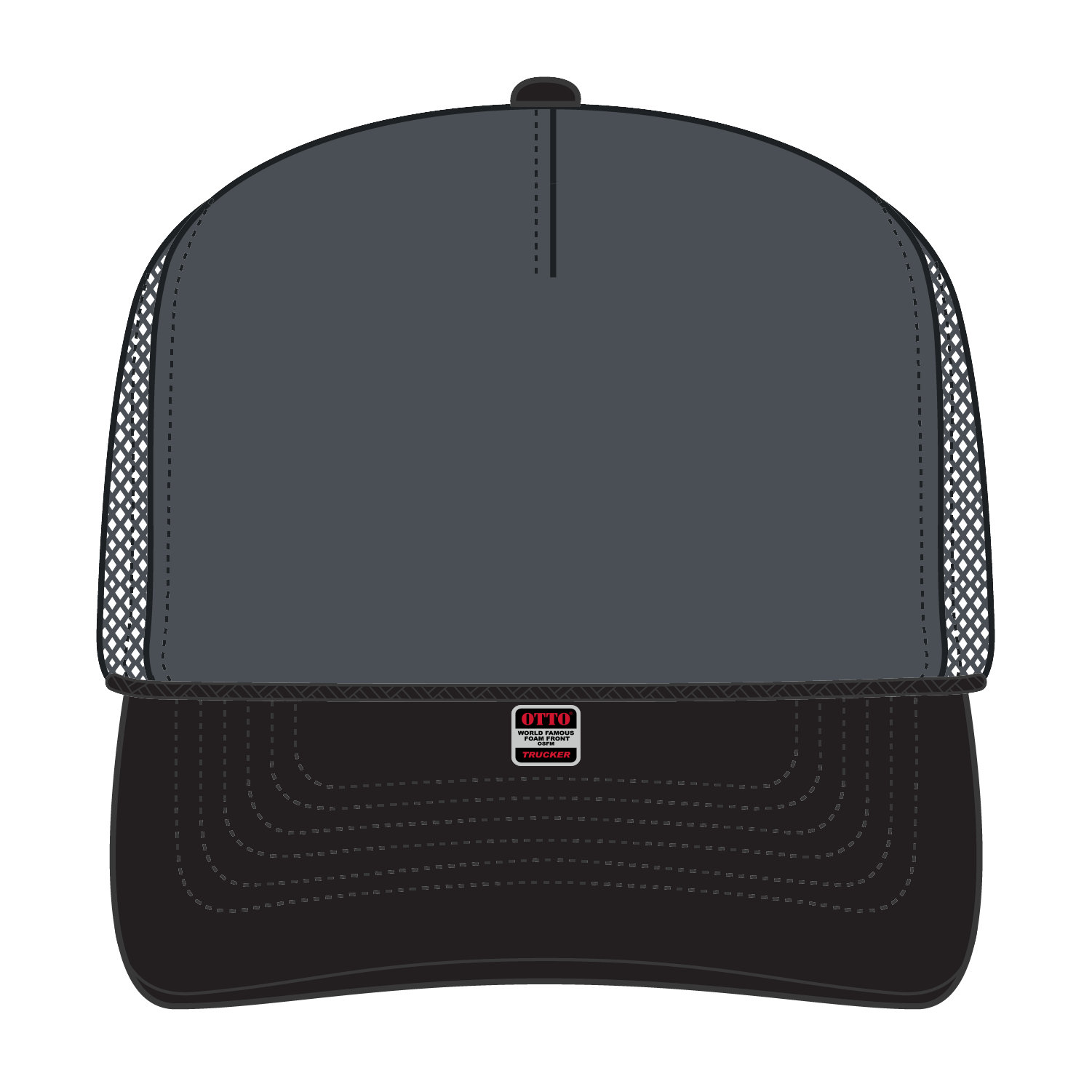 OTTO CAP® 5 Panel High Crown Mesh Back Trucker Hat 280