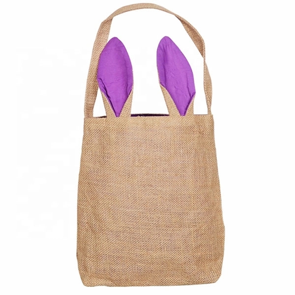 Burlap Easter Bunny Bag 12