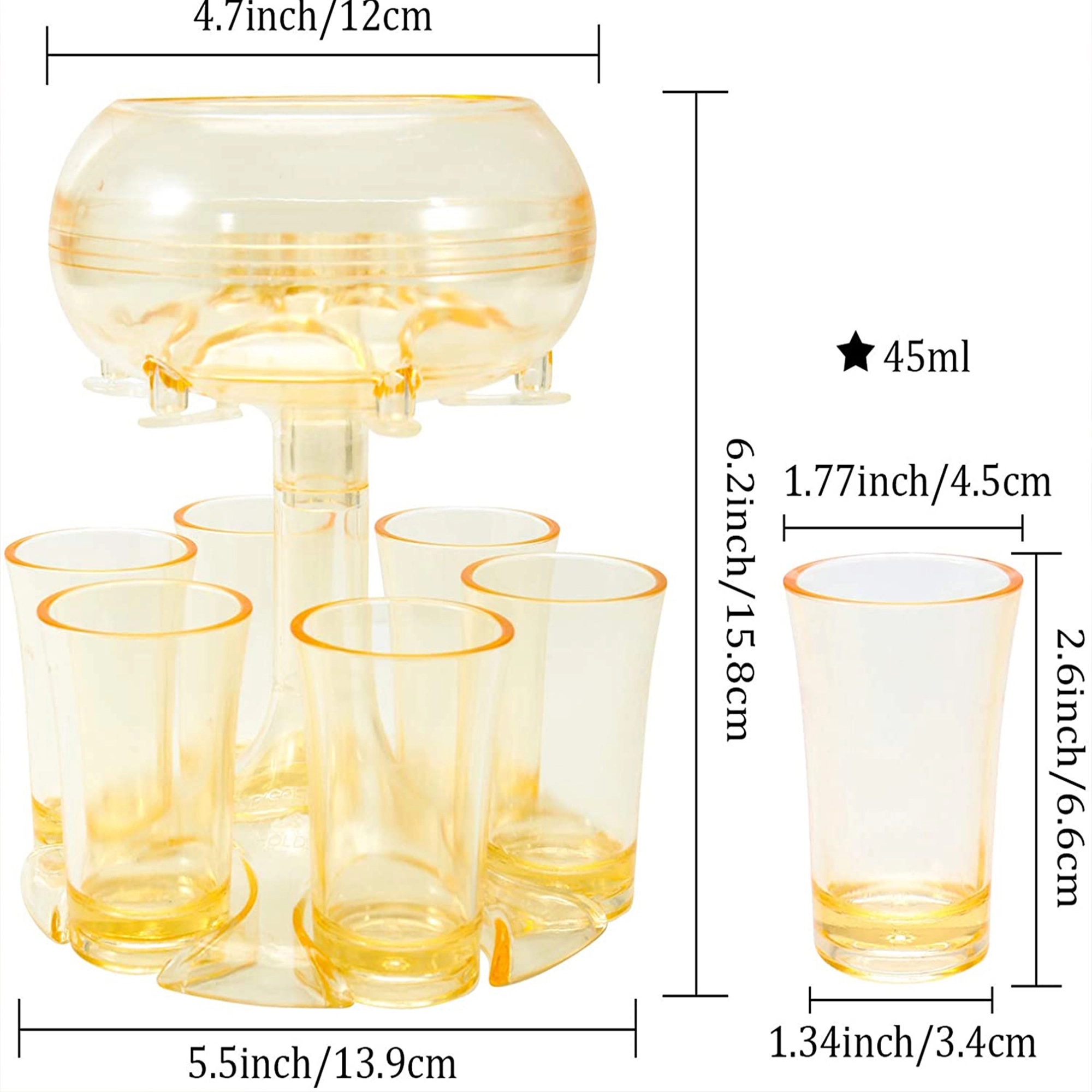 6 Shots Glass Dispenser and Holder 2