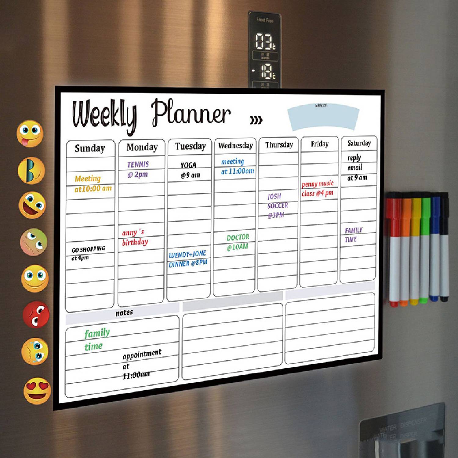 Customized Magnetic Weekly Planner With Pen 3