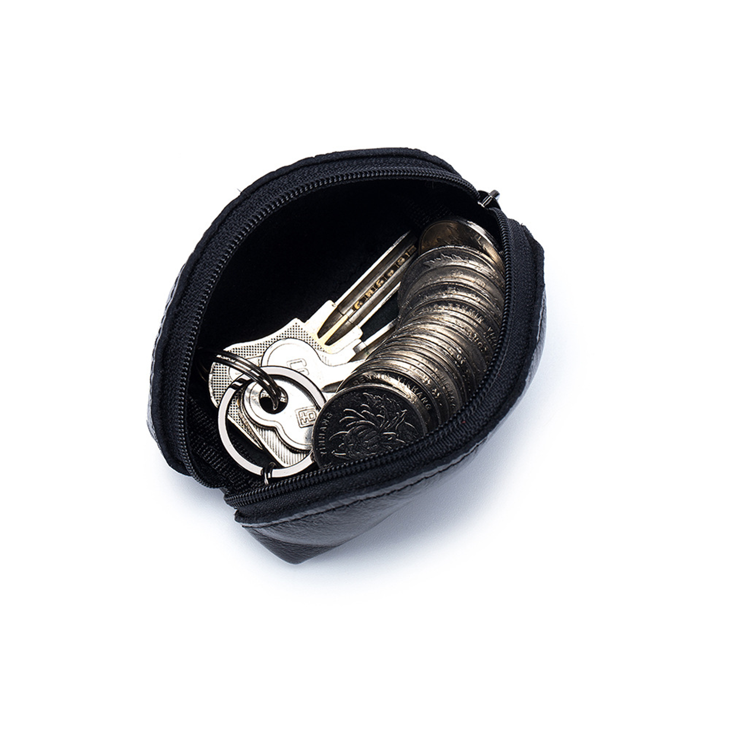 Oil Wax Mini Wallet Headphone Storage Bag 2