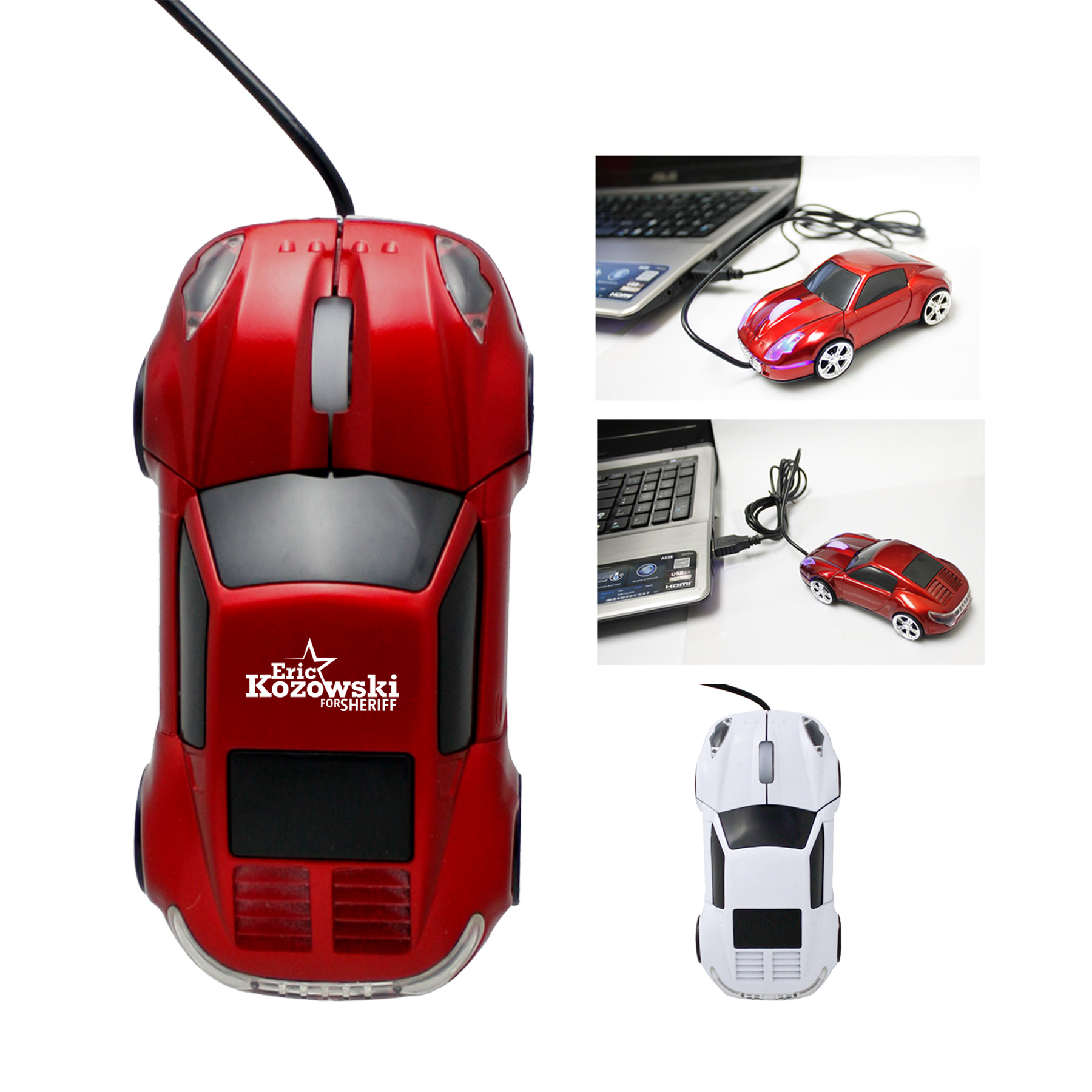 Car Shaped Wired Optical USB Mouse - Close Out 5