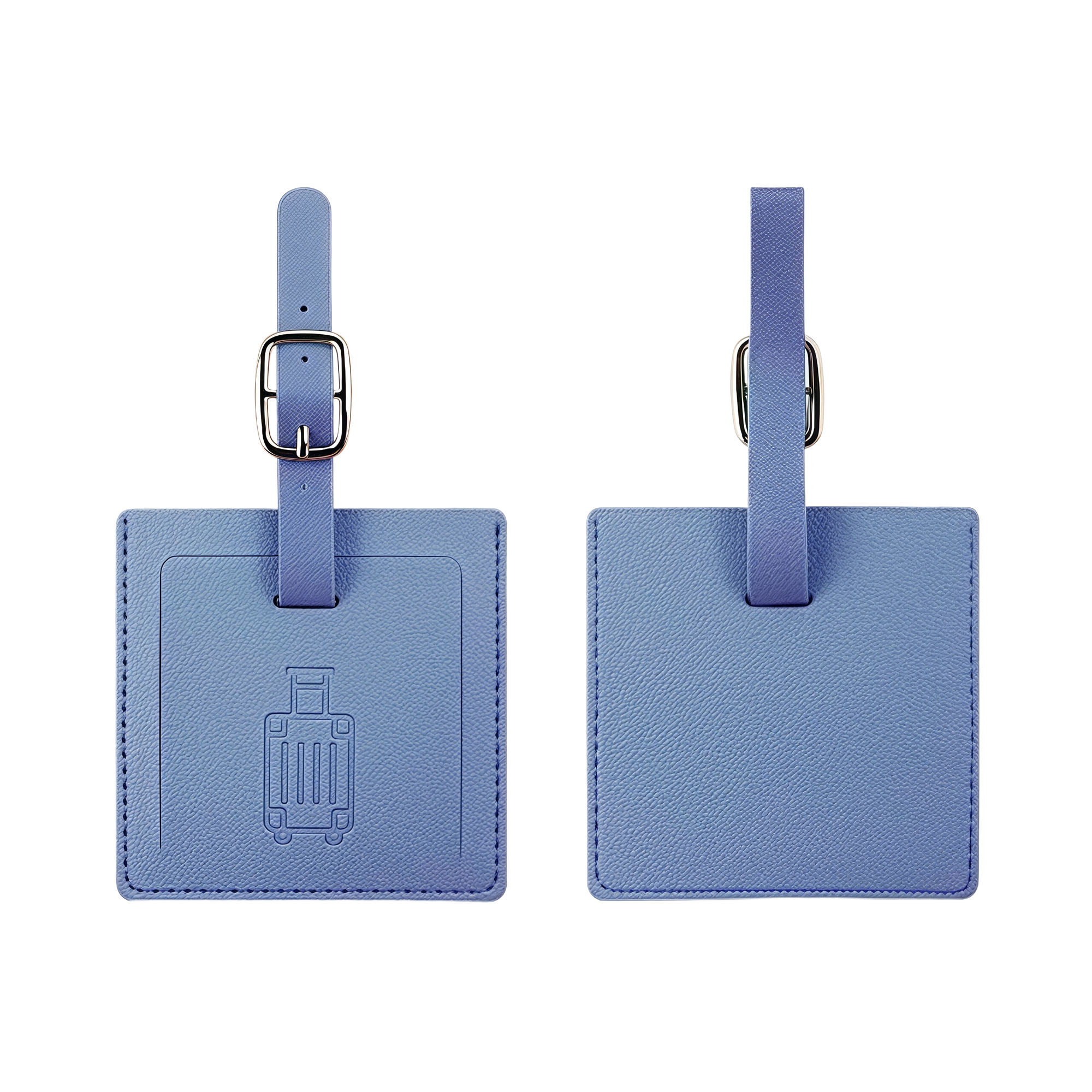 Square Luggage Tag PU Leather with Signature Paper 13