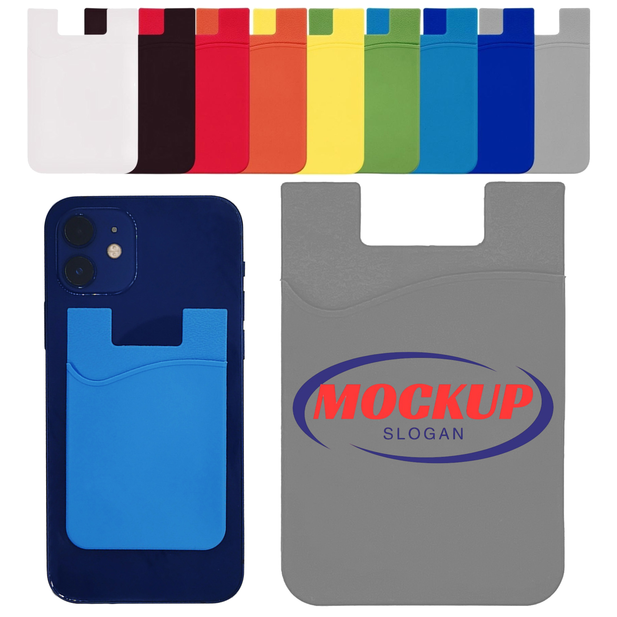 Silicone Stick on ID Credit Card Holder 12