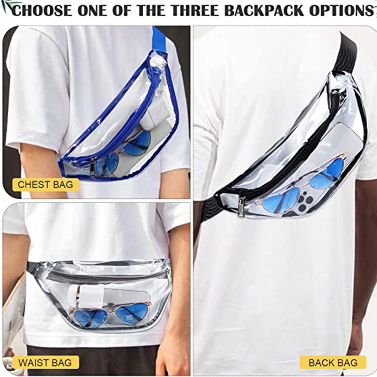 Adjustable Travel Transparent Waist Bag 4