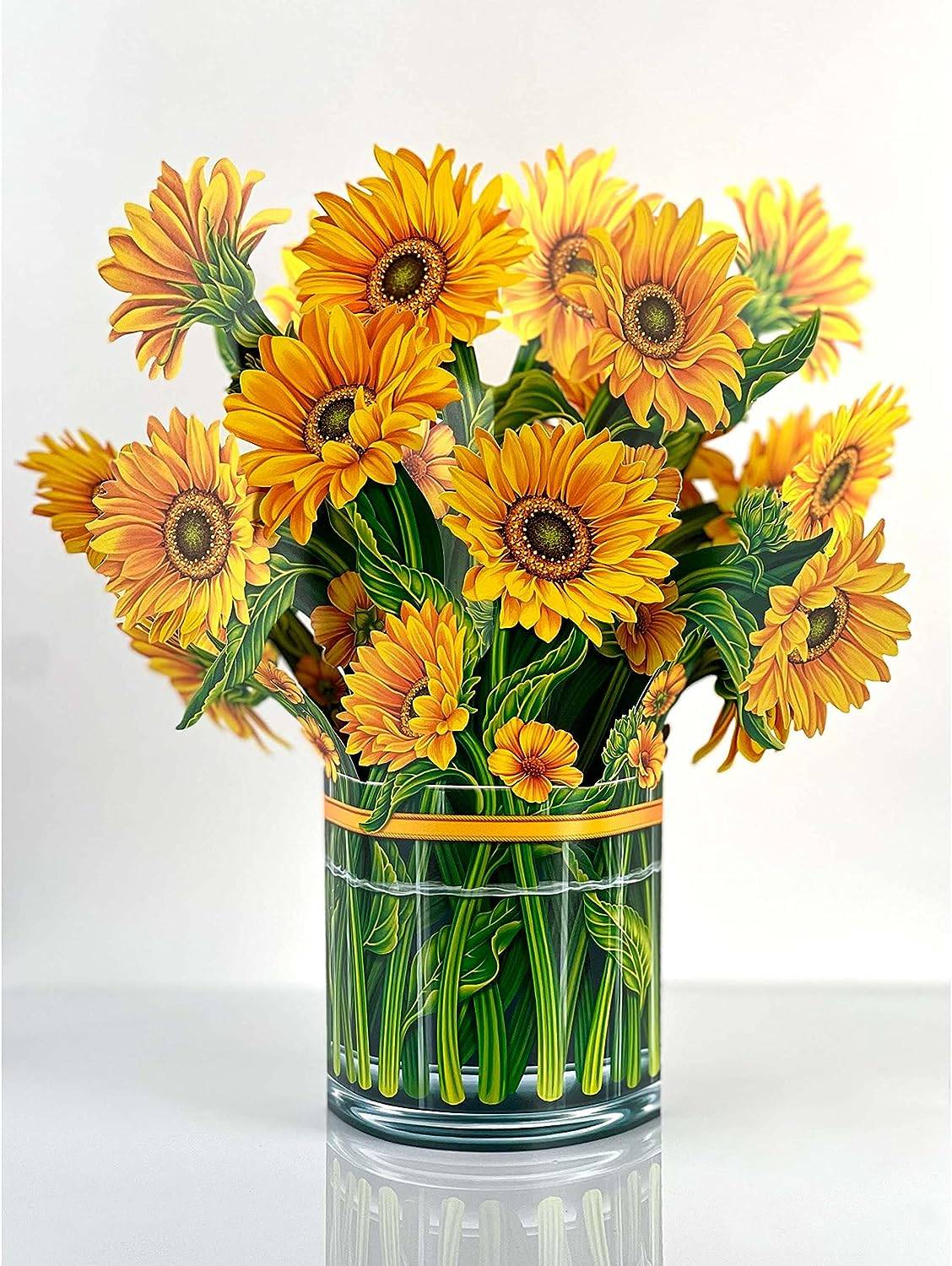 Freshcut Paper Pop Up Cards Envelope - Sunflowers 2