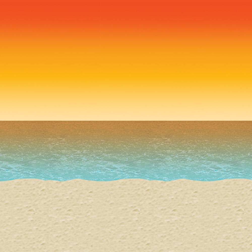 Luau Sunset Backdrops - 4' x 30' 2