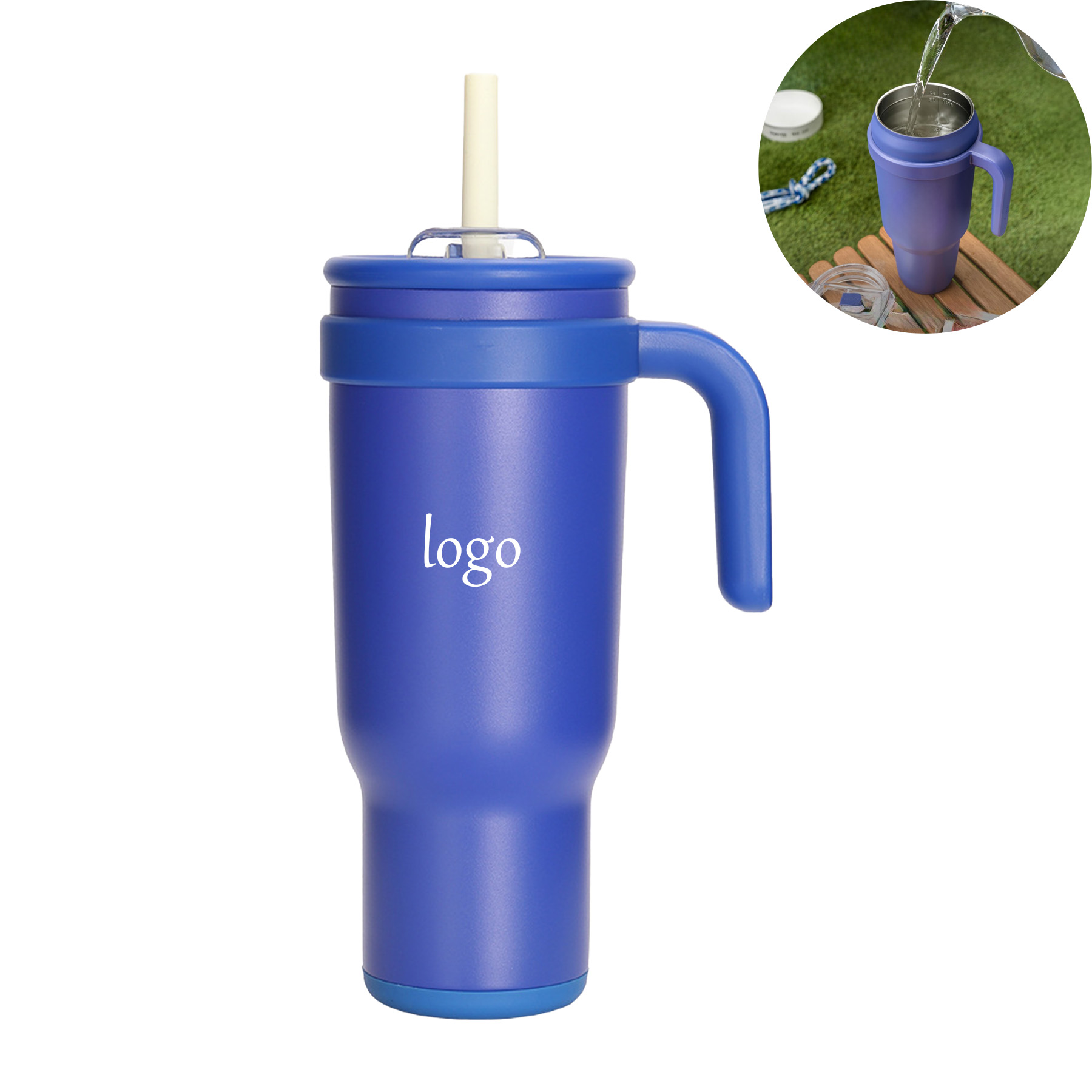 40OZ Insulated Cup with Straw 2