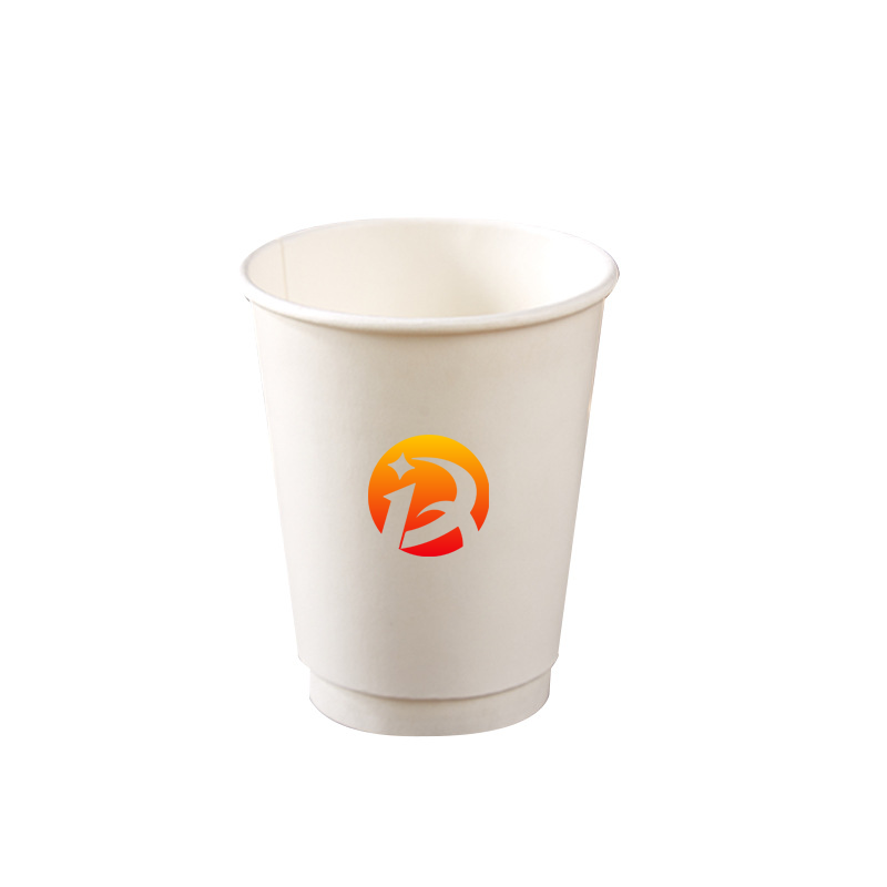 Double layer 12oz paper cup customizable logo 1