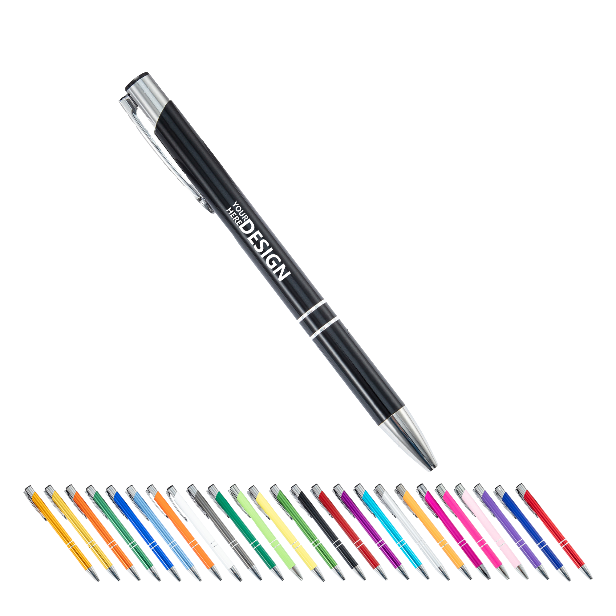 Custom Double-Spiral Decorative Aluminum Ballpoint Pen 1