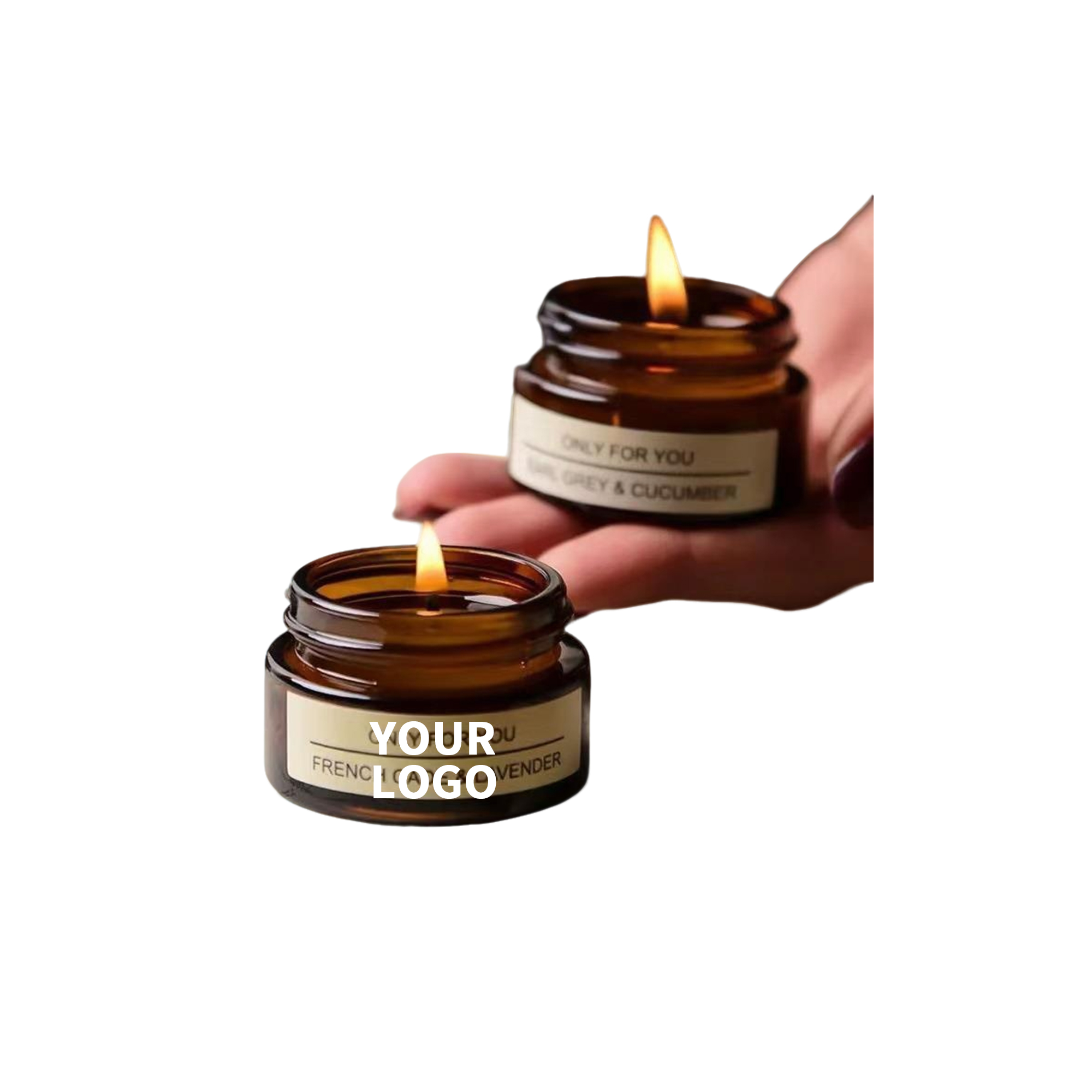 Small Scented Candle In Glass Bottle 1.6" 3
