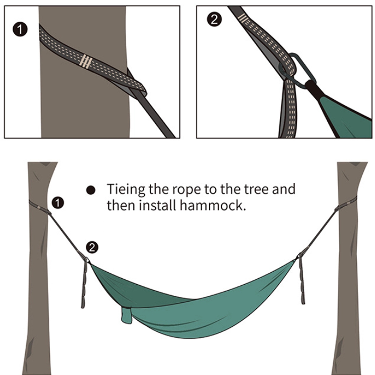 Custom Single or Double Portable Outdoor Camping Hammock 6
