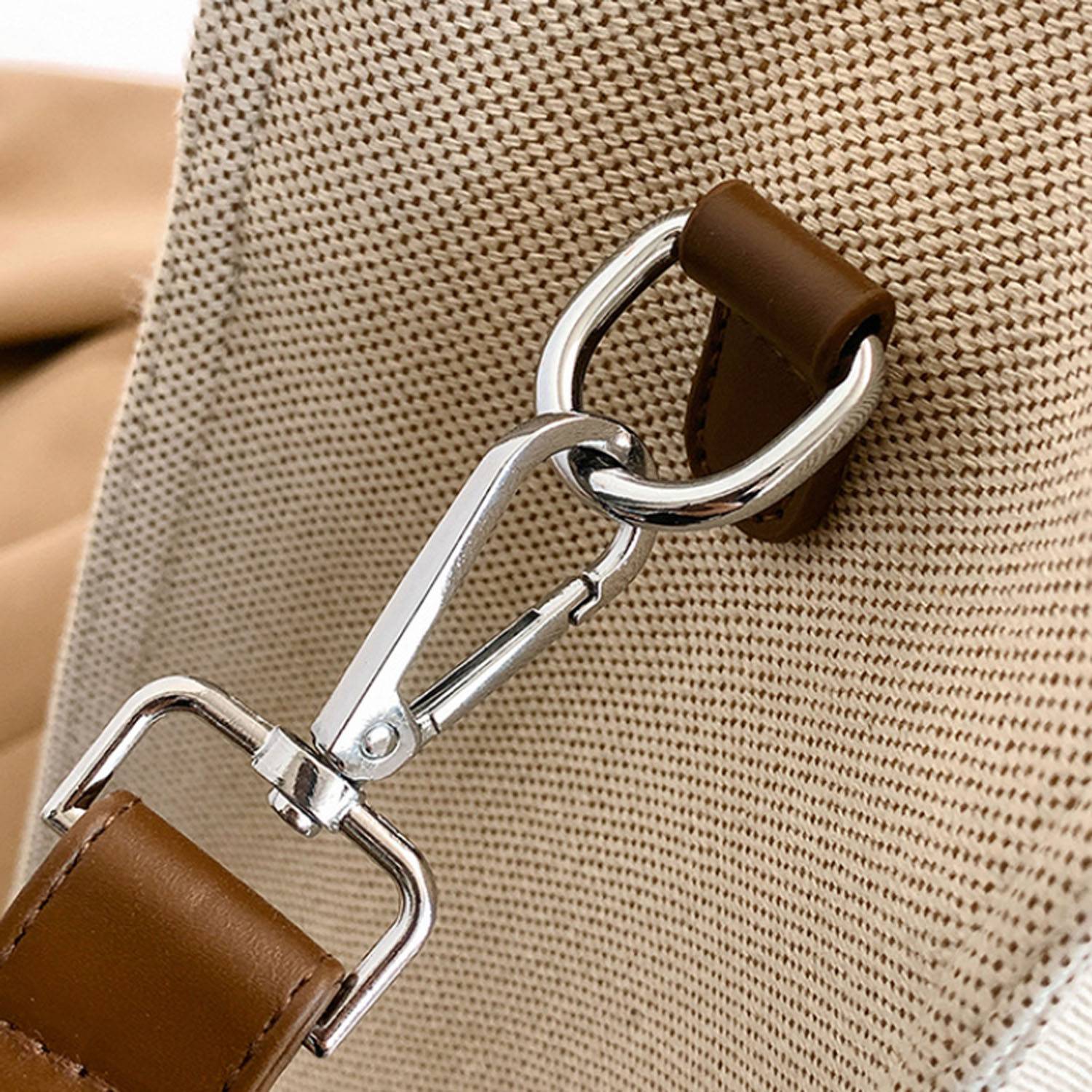 Canvas Tote Bag PU Leather Handles Adjustable strap, custom tote bag with logo imprint 9