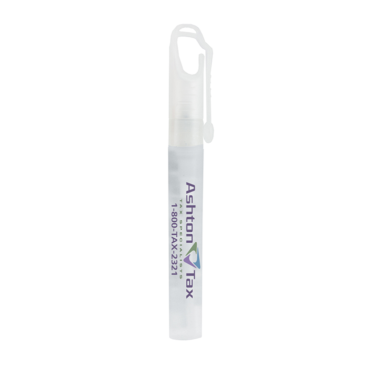 "SprayClip" 10 ml. Antibacterial Hand Sanitizer Spray Pump Bottle with Carabiner Clip Cap(PhotoImage 4
