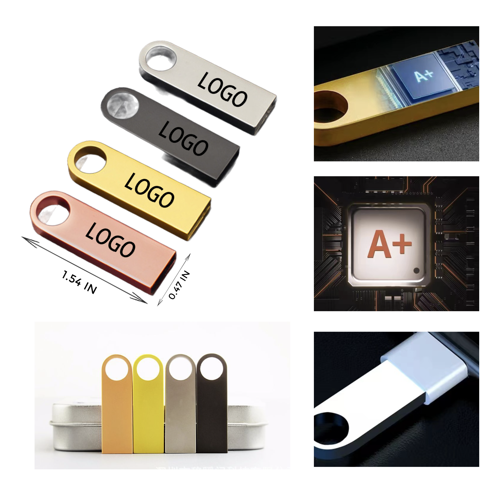 MOQ 10 PCS High - Capacity Metal USB Flash Drive 2