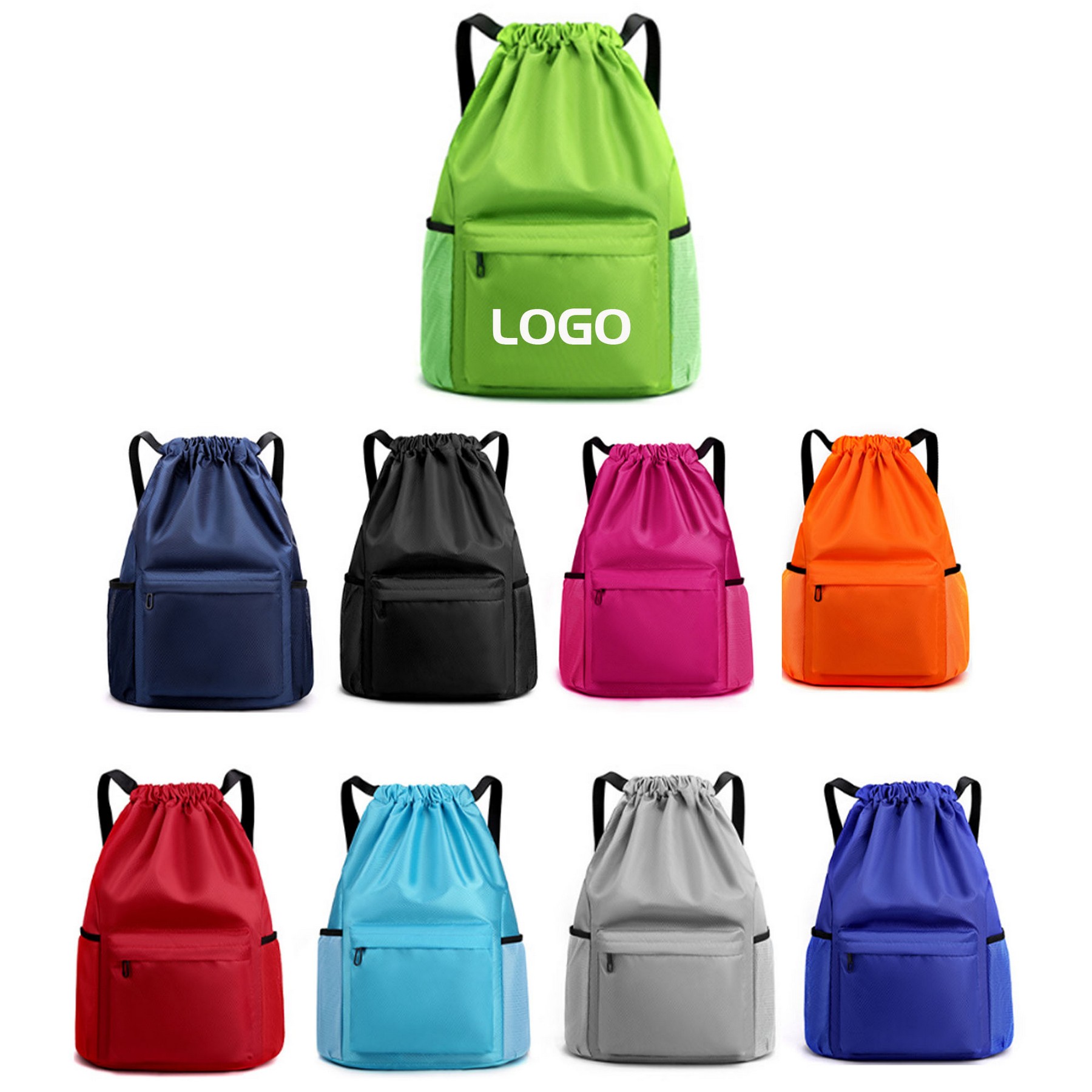 Drawstring Backpacks With Pocket