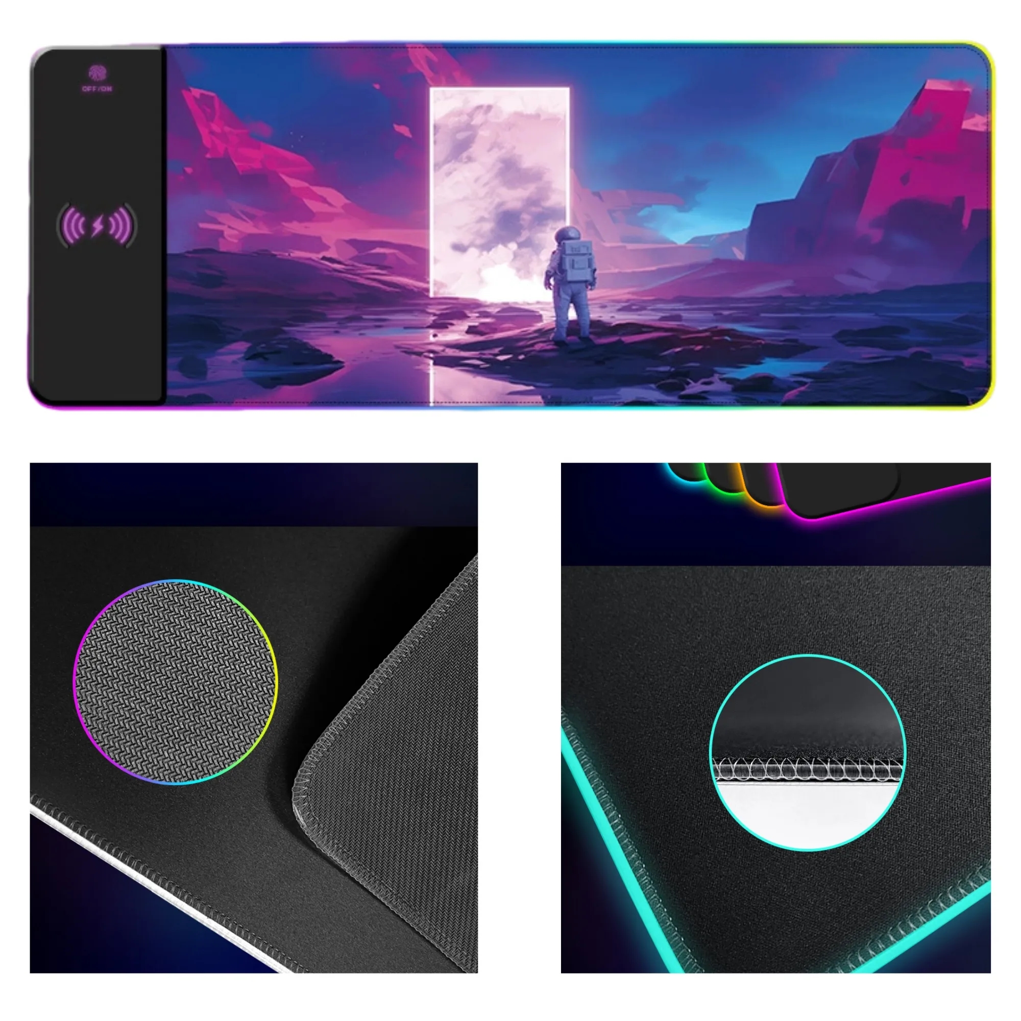 Wireless Charging Mouse Pad With RGB Luminous Effect 2