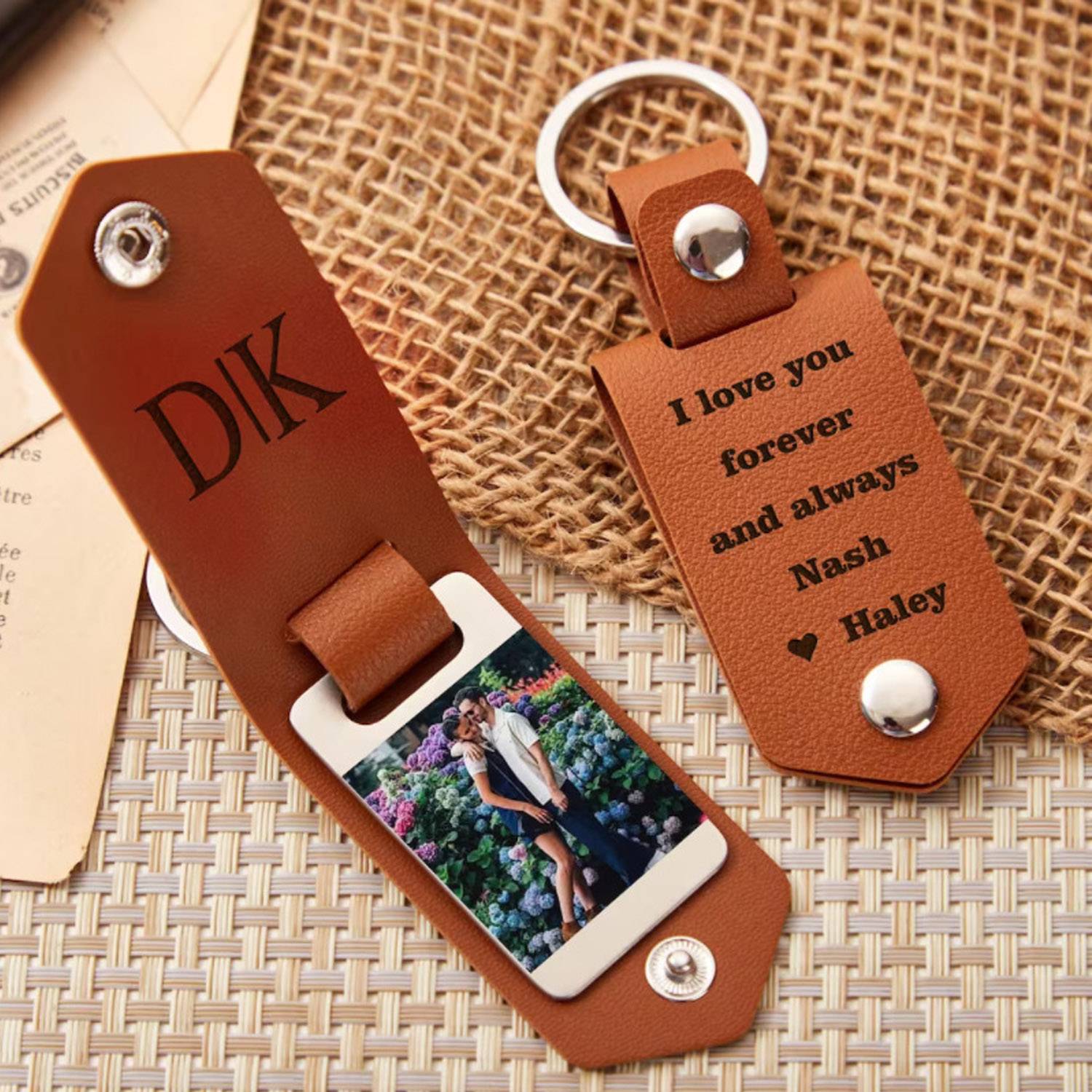 PU Leather Photo Keychain 7