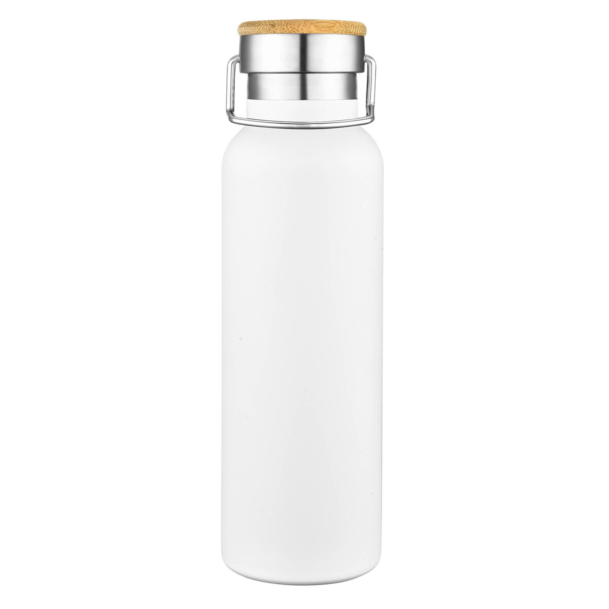 20 oz. Double Wall Stainless Steel Vacuum Water Bottle w/Bamboo Lid, custom water bottle with logo imprint 10