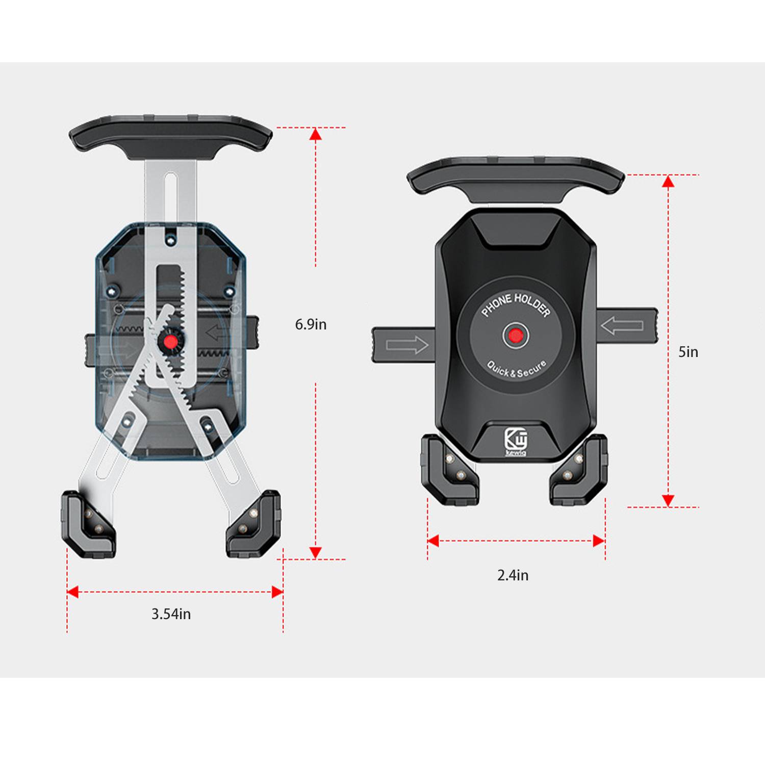 360 Rotating Universal Motorcycle Bicycle Phone Holder 3