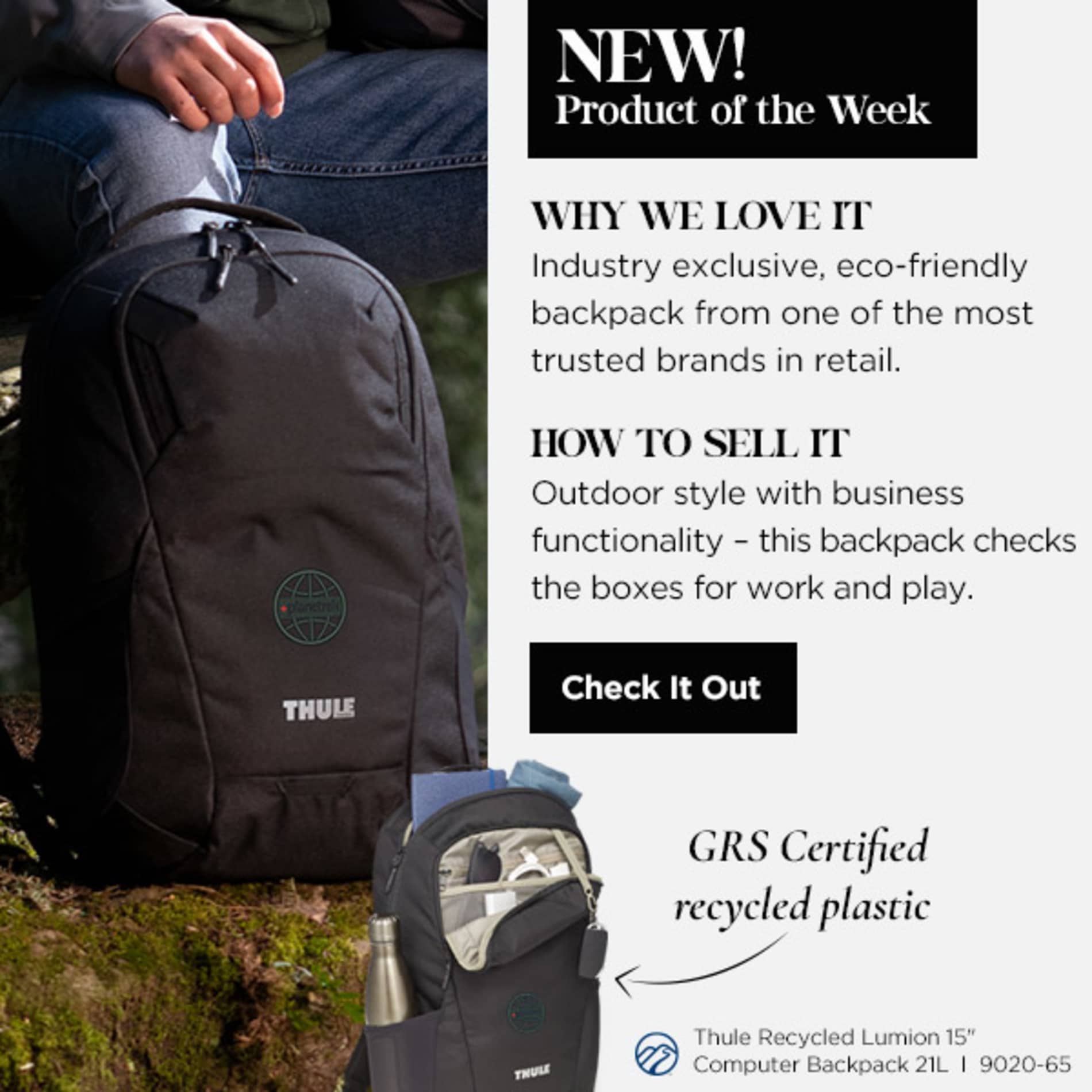 Thule Recycled Lumion 16" Computer Backpack 21L 56