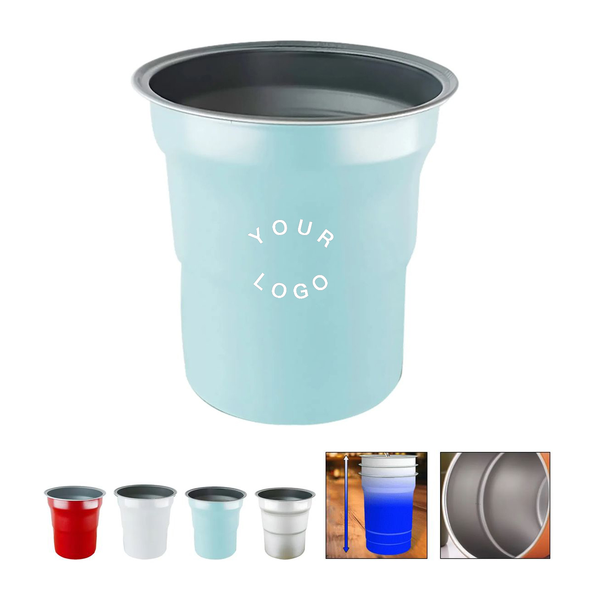 16oz Aluminum Party Cup Lightweight and Reusable 2